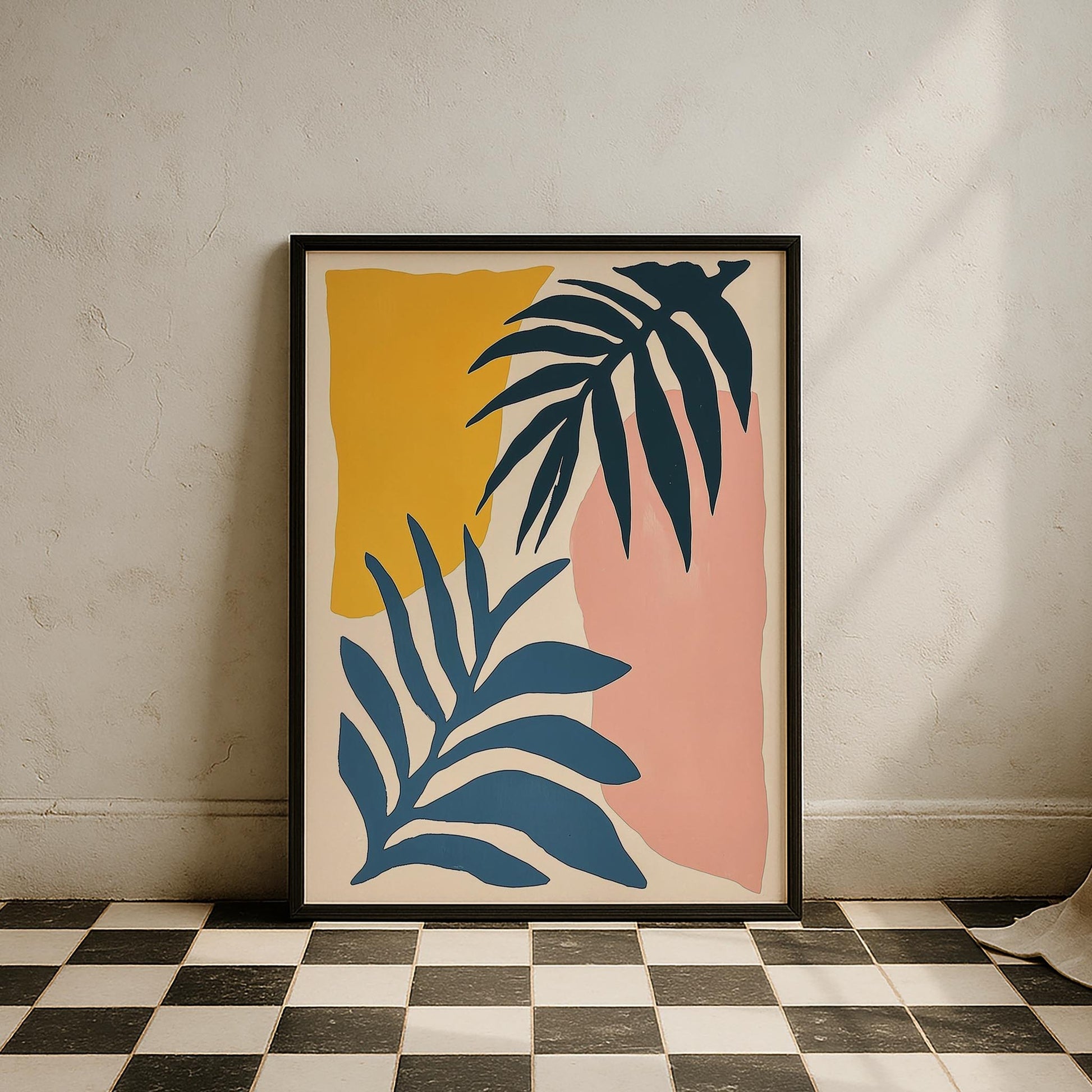 Palmiye Yaprakları Minimal Tropikal - Duvar Tablosu