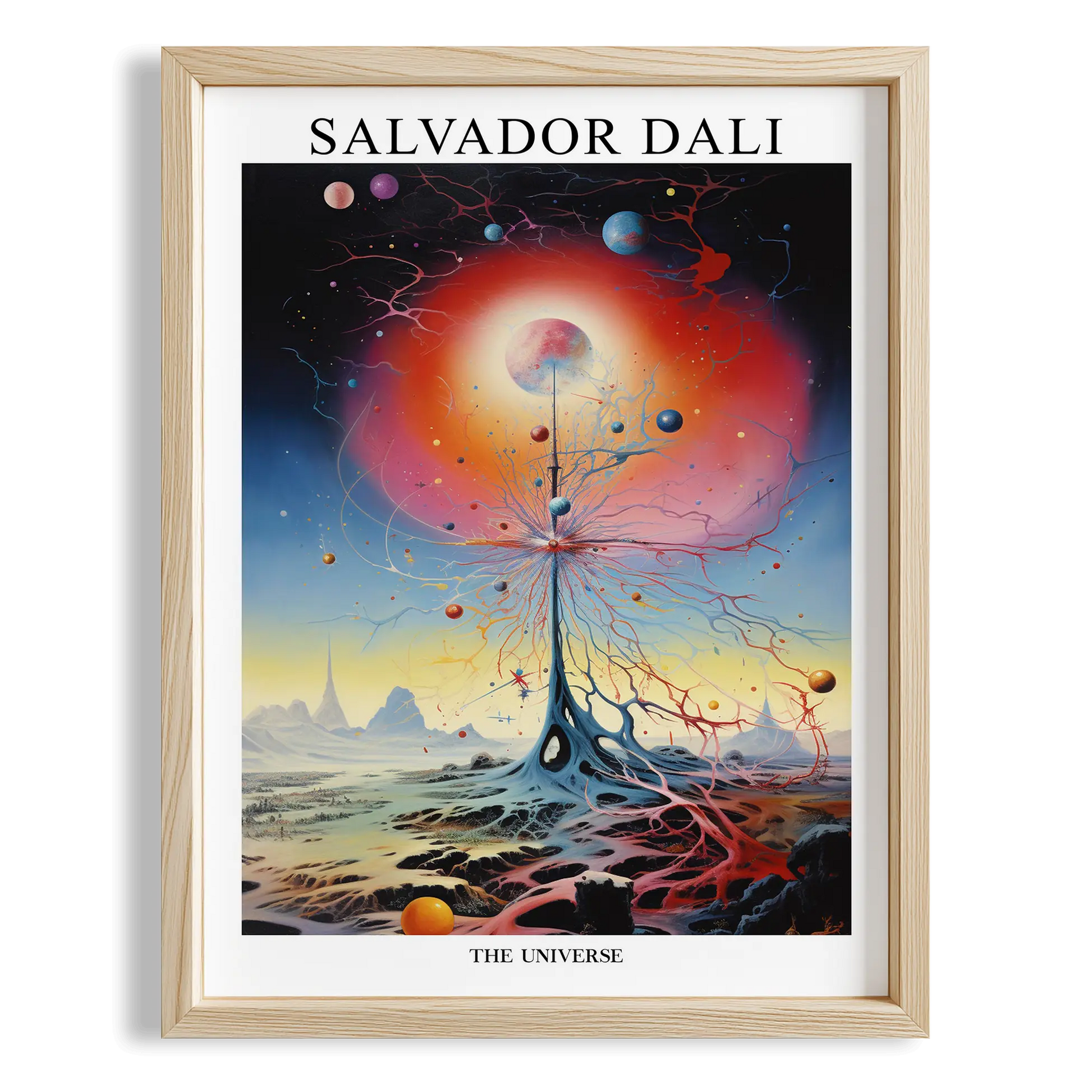 Kozmik Patlama - Salvador Dali Ahşap Duvar Tablosu