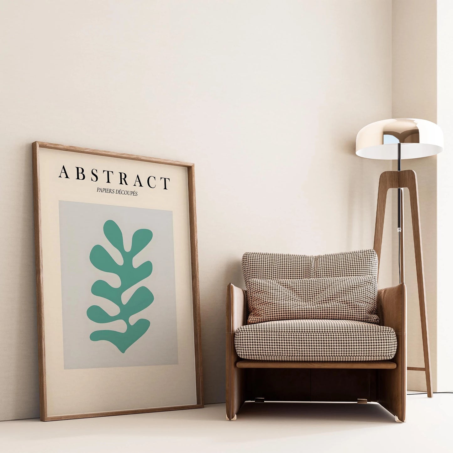 Matisse Kağıt Kesimleri Serisi Abstract Soyut Yaprak I Duvar Tablosu