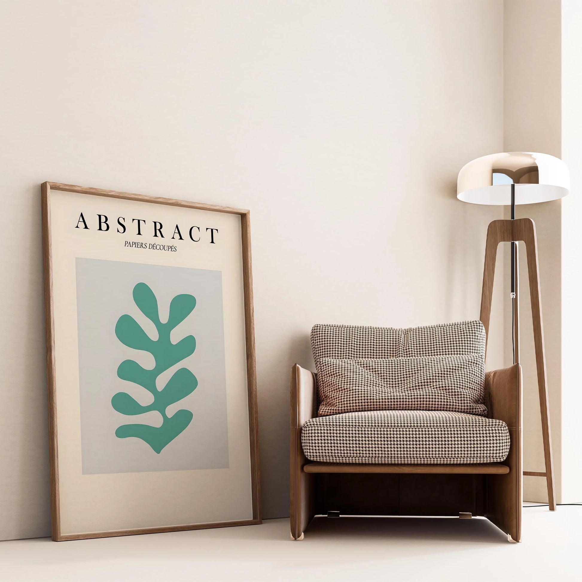 Matisse Kağıt Kesimleri Serisi Abstract Soyut Yaprak I Duvar Tablosu