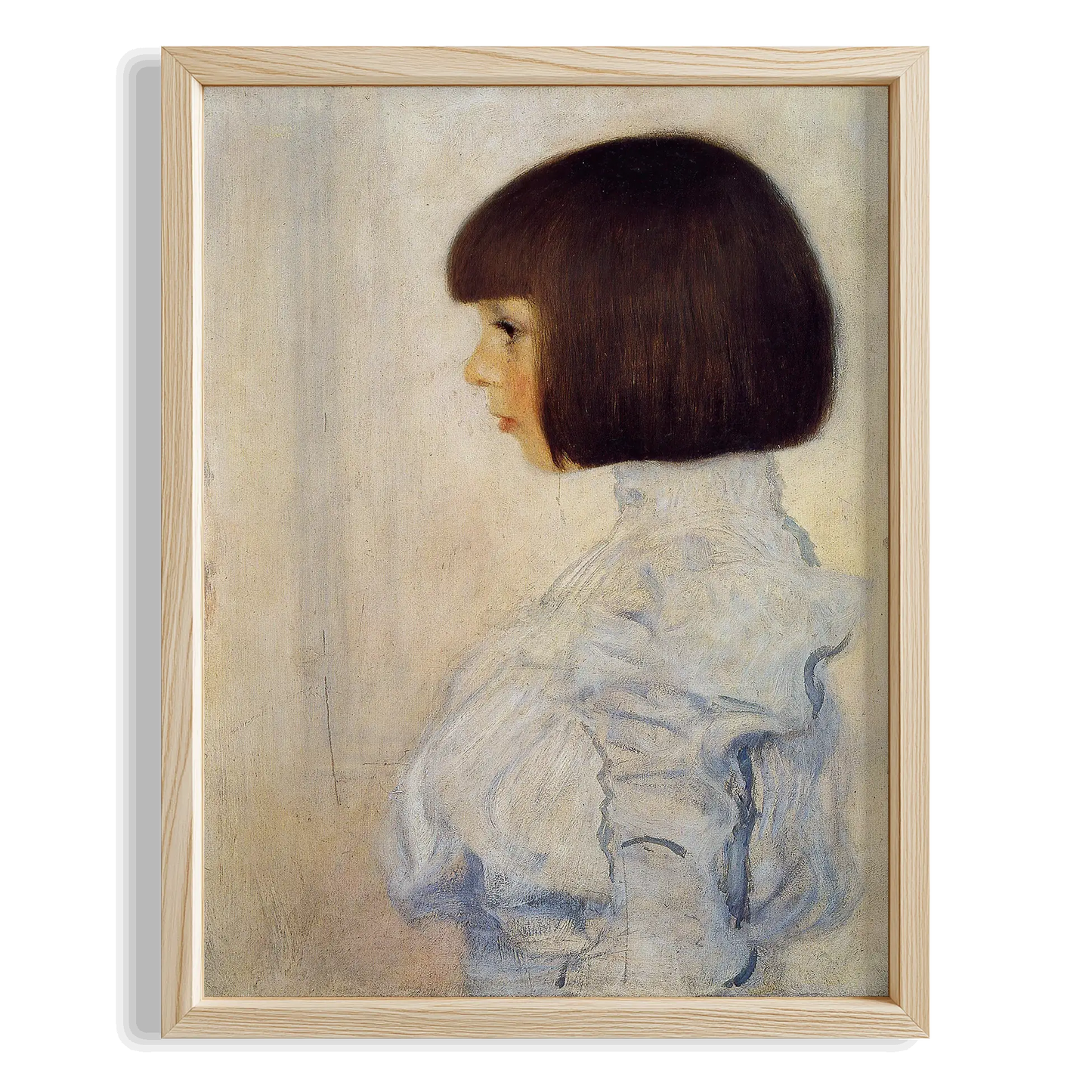 Genç Kız Profili - Gustav Klimt Ahşap Duvar Tablosu