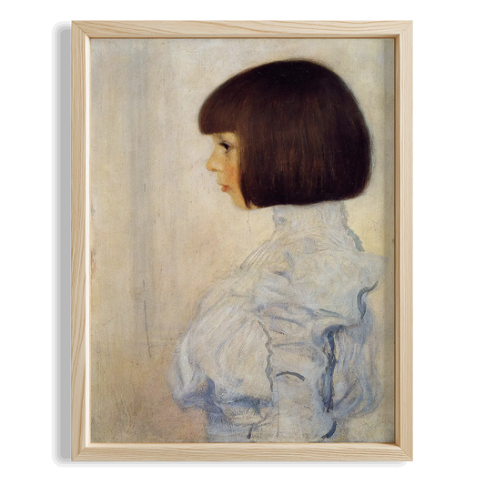 Genç Kız Profili - Gustav Klimt Ahşap Duvar Tablosu