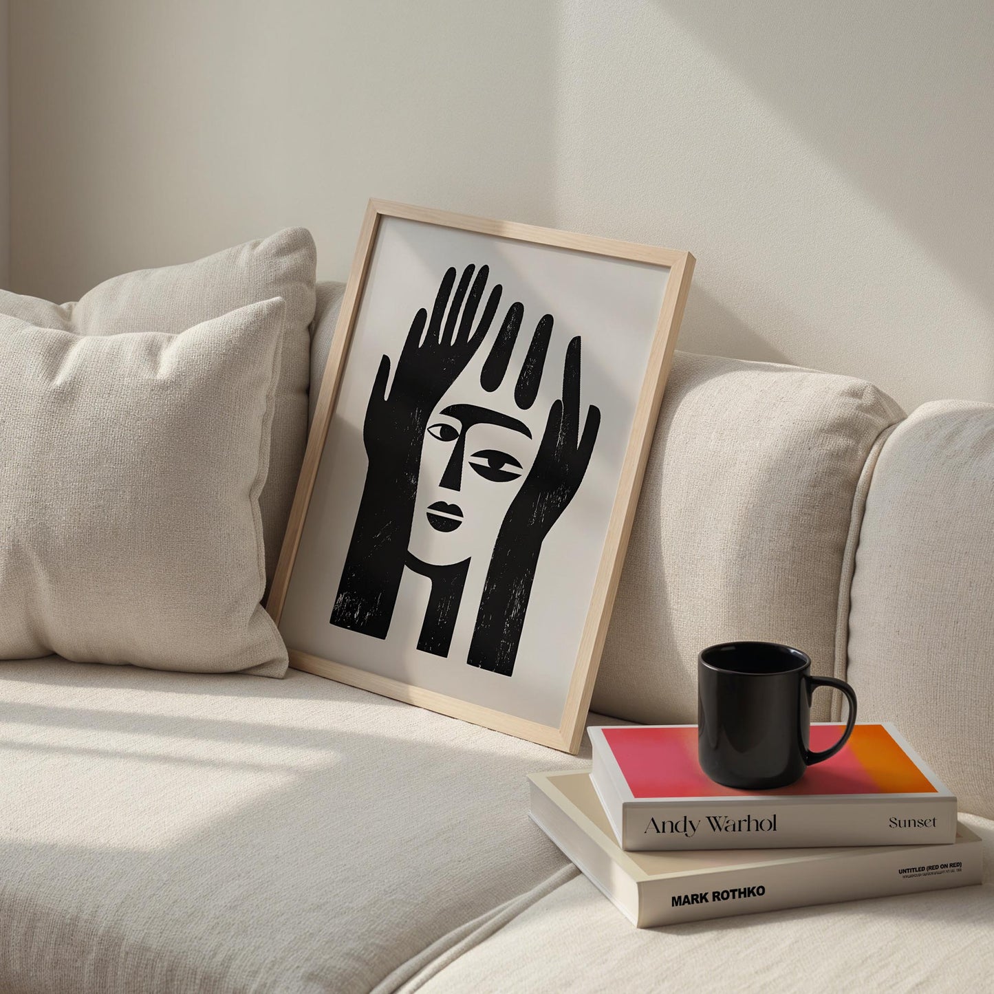 Monokrom Yüz I - Eller ve Maske