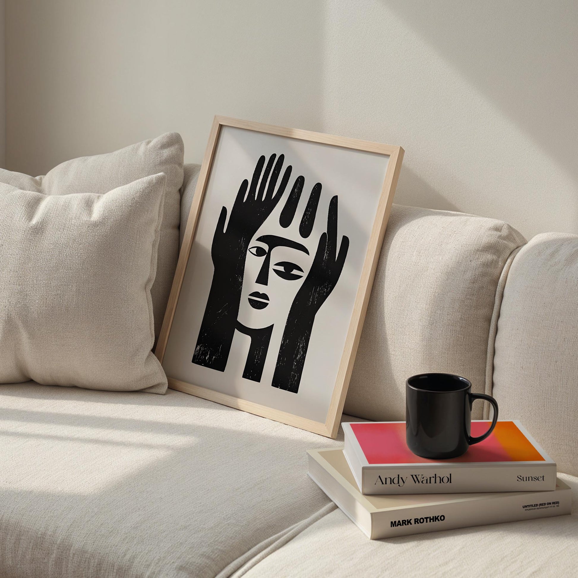 Monokrom Yüz I - Eller ve Maske