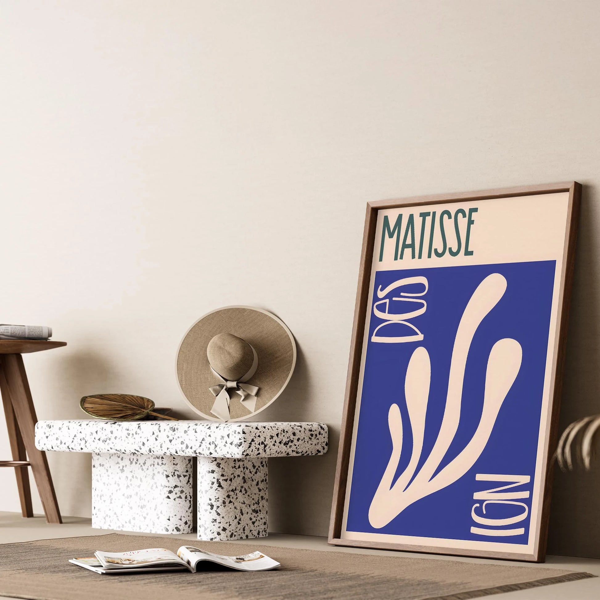 Matisse Kağıt Kesimleri Abstract Serisi Kobalt Mavisi Dallar II Duvar Tablosu