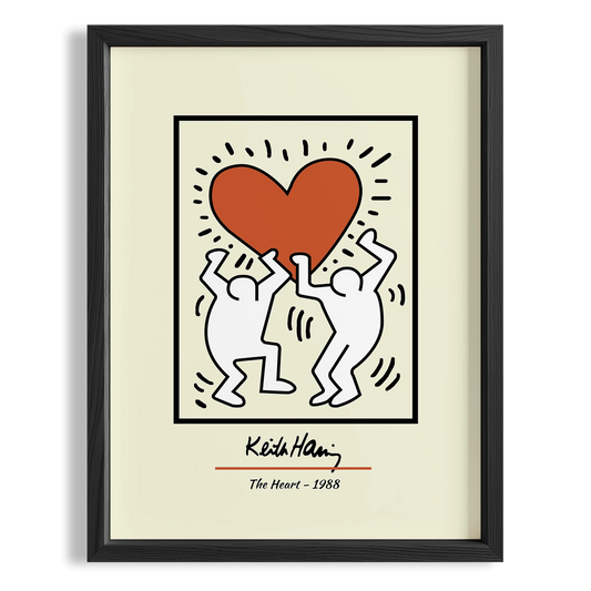 Kalpli Figürler - Keith Haring Ahşap Duvar Tablosu