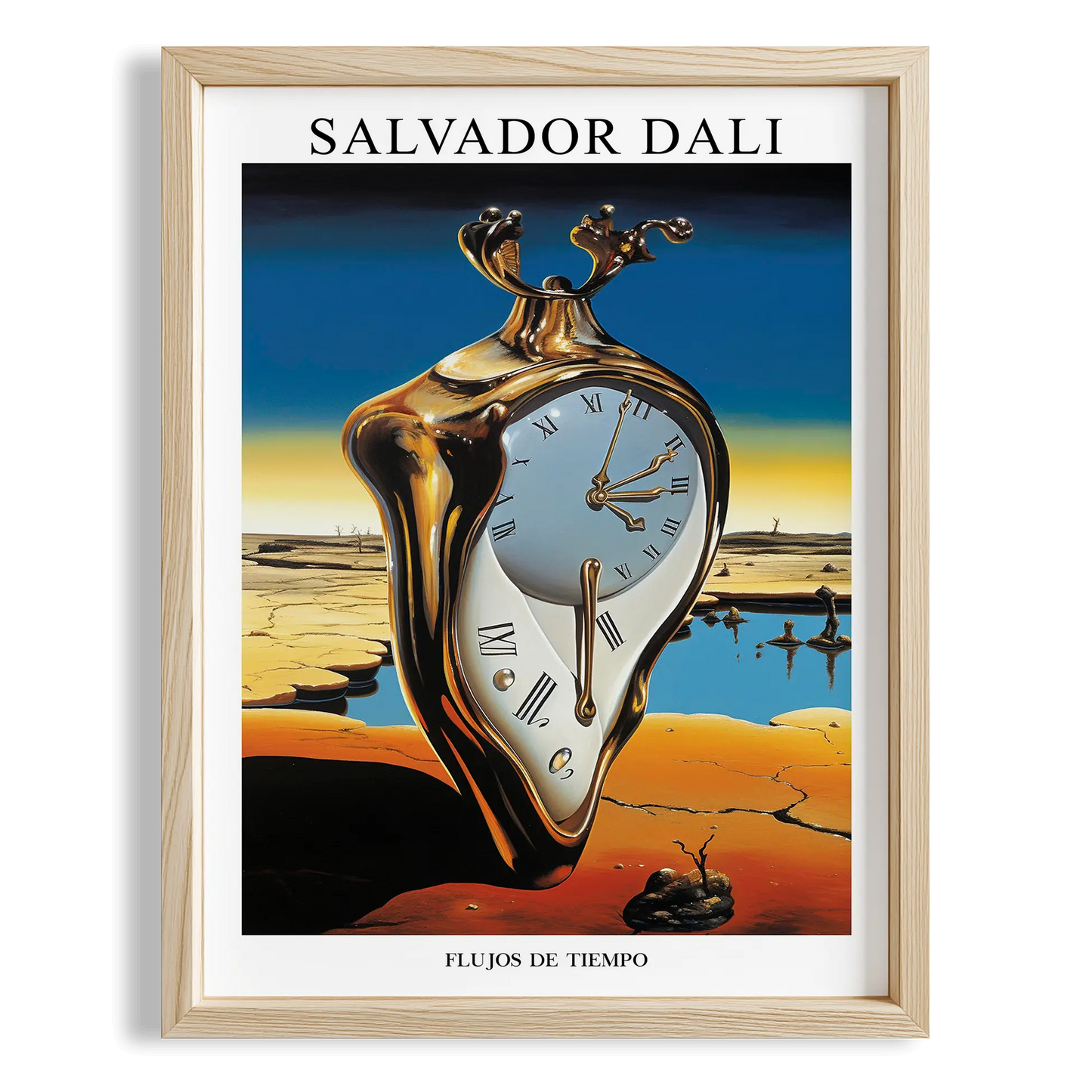 Zamanın Akışı - Salvador Dali Ahşap Duvar Tablosu