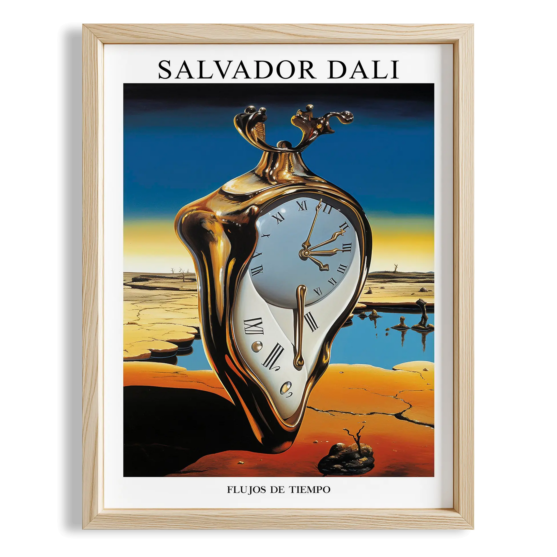 Zamanın Akışı - Salvador Dali Ahşap Duvar Tablosu