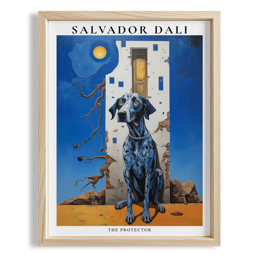 Köpek ve Kule - Salvador Dali Ahşap Duvar Tablosu