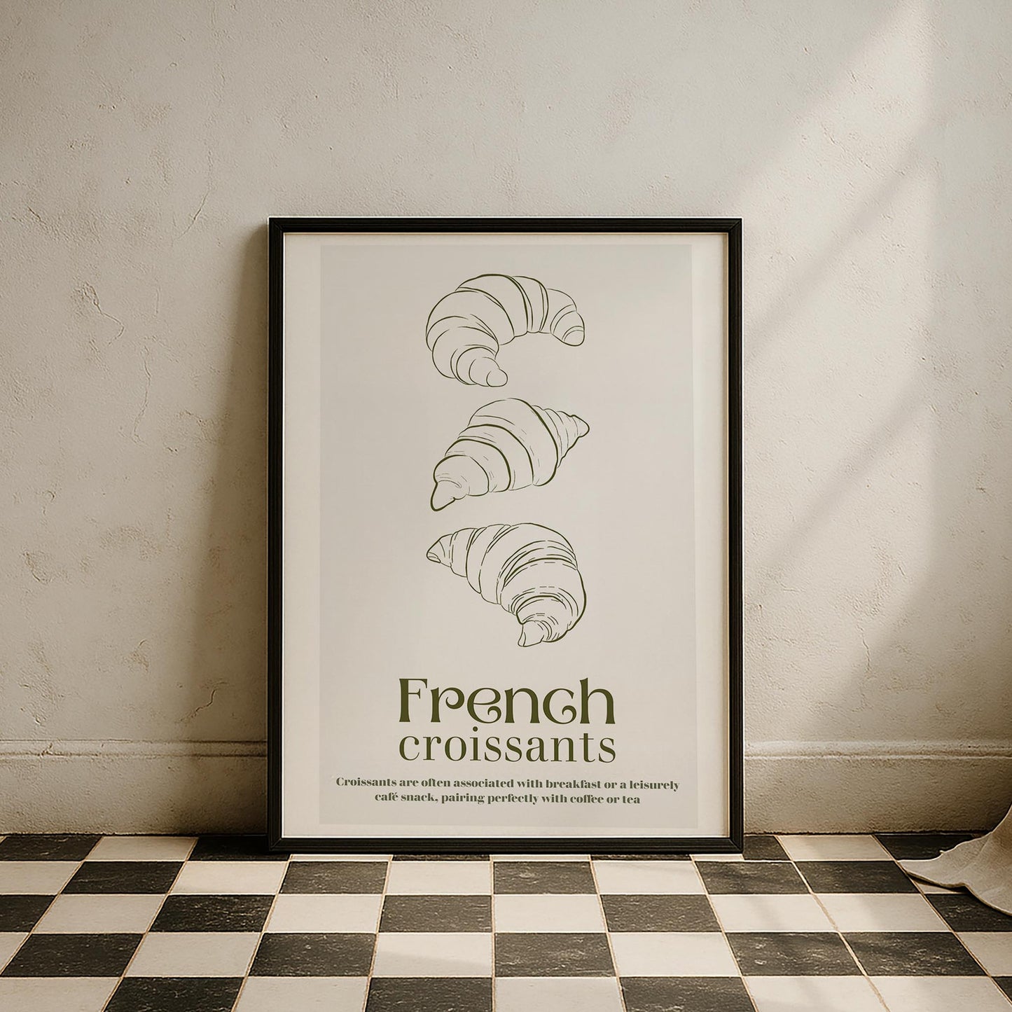 French Croissants Fransız Kahvaltı Kültürü Mutfak Duvar Tablosu II