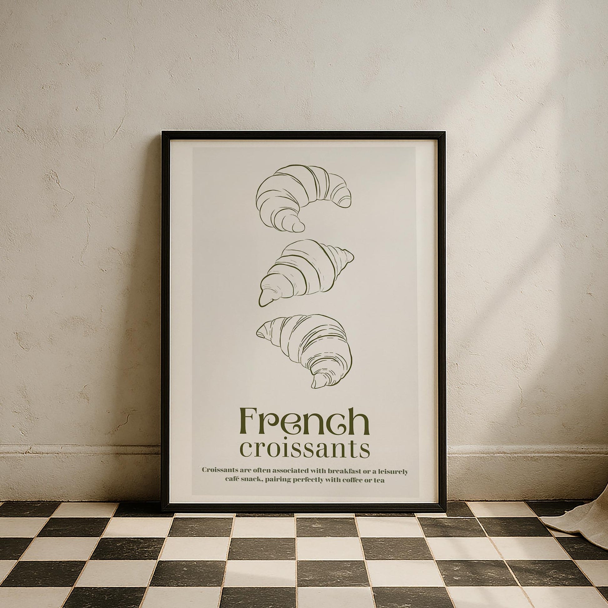 French Croissants Fransız Kahvaltı Kültürü Mutfak Duvar Tablosu II