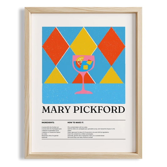 Mary Pickford Kokteyl Tarifi Mutfak Duvar Tablosu