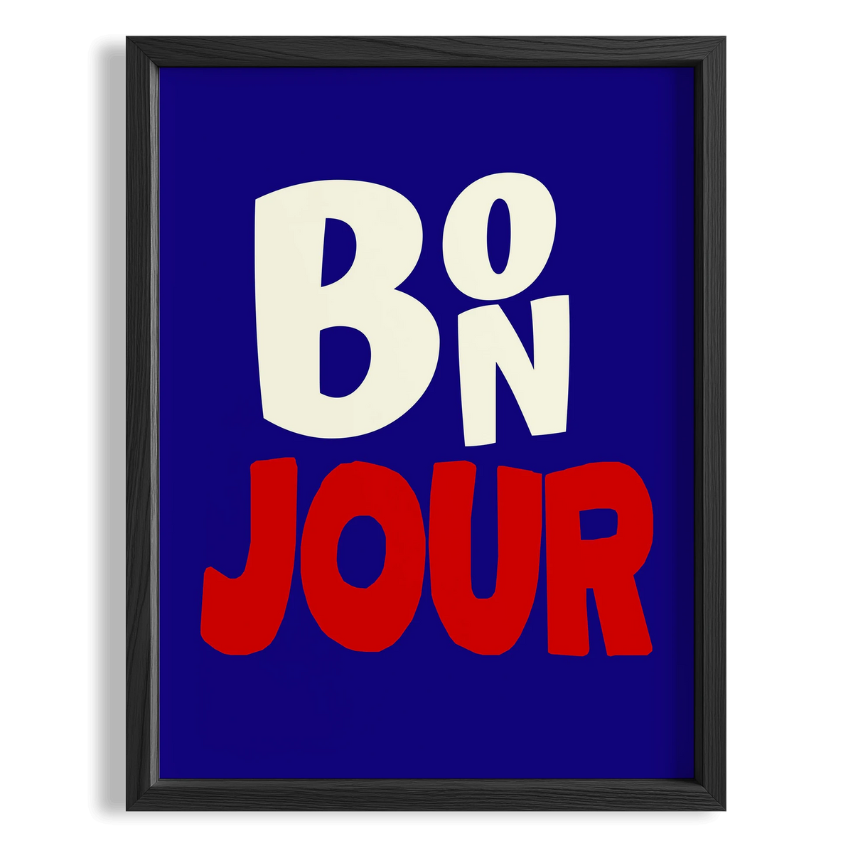 Bonjour Tipografi Mutfak Duvar Tablosu