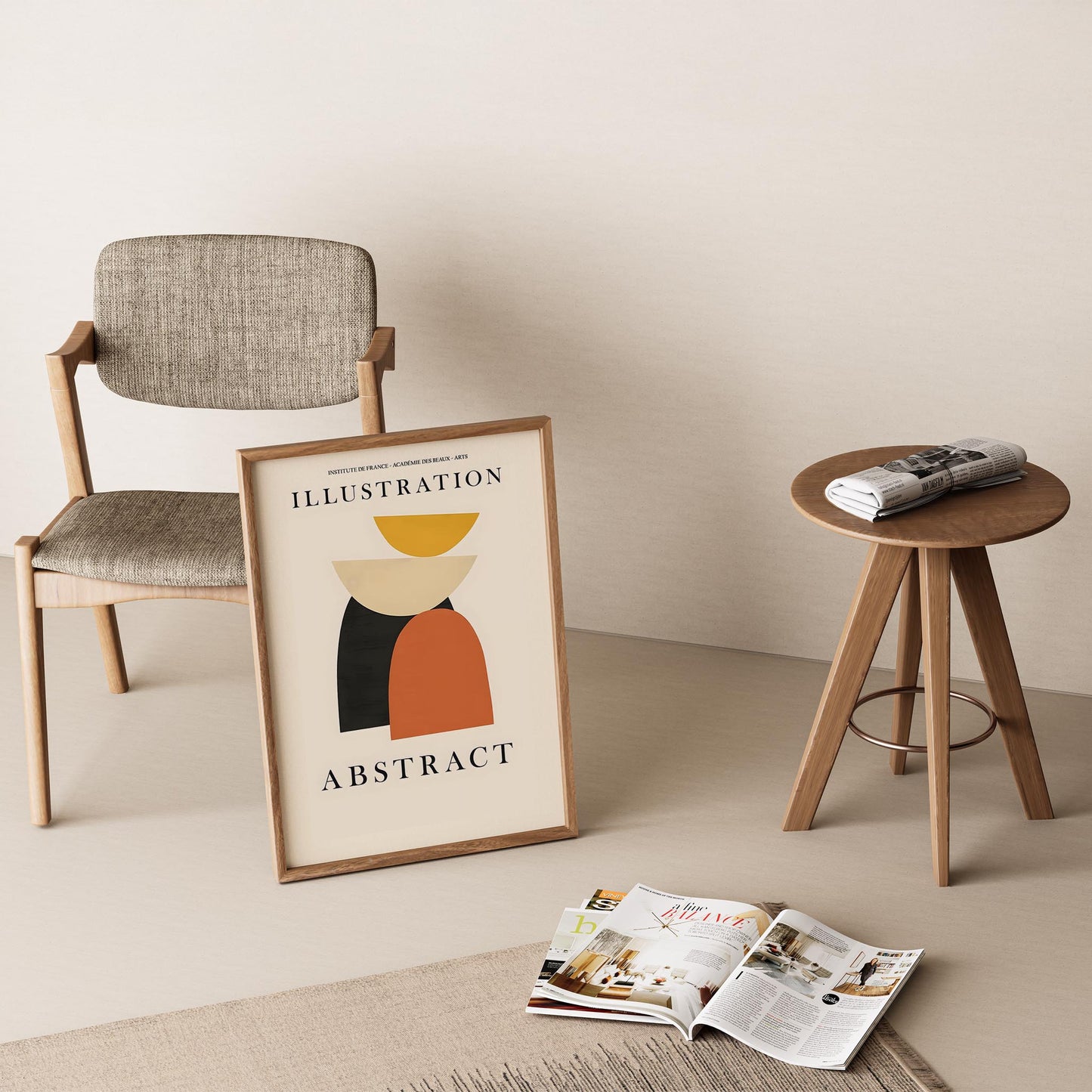 Matisse Kağıt Kesimleri Serisi Abstract Modern Formlar I Duvar Tablosu