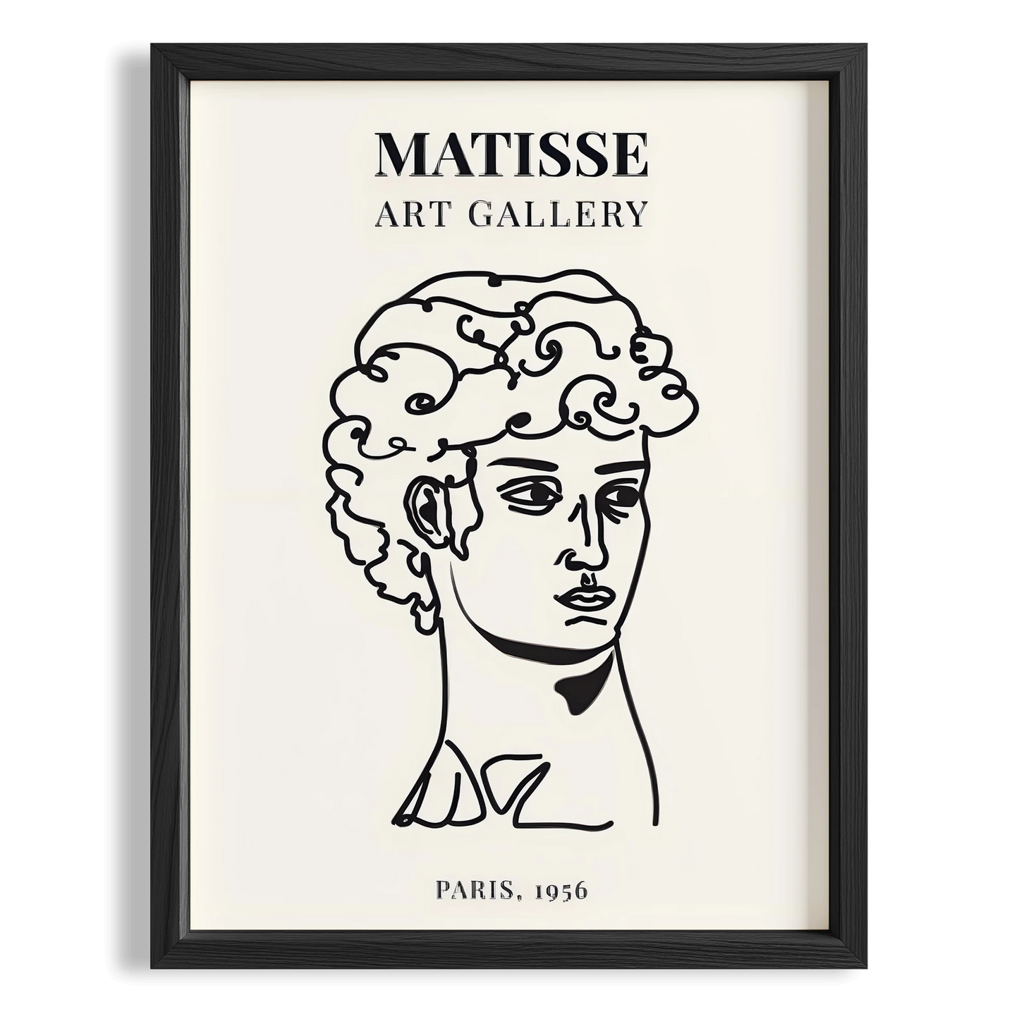Matisse Kağıt Kesimleri Minimalist Çizgi Sanatı Michelangelo I Duvar Tablosu