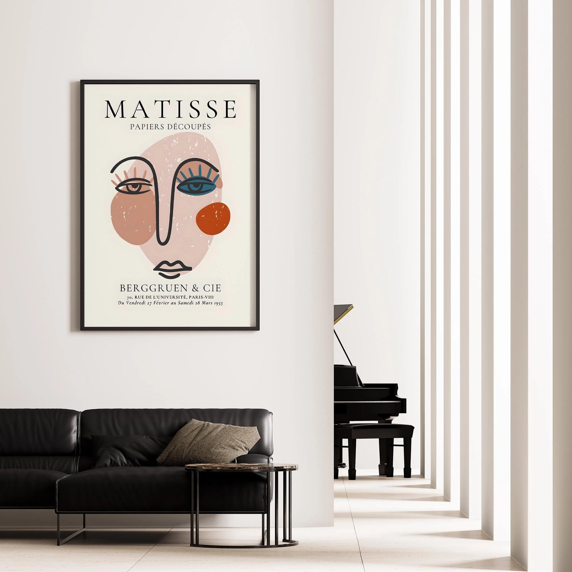 Matisse Kağıt Kesimleri Picasso Soyut Kadın Silüeti Toprak Tonları I Duvar Tablosu