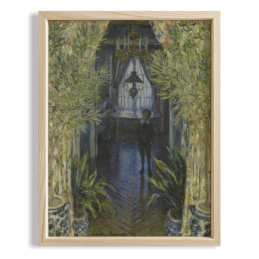 Bahçedeki Köprü - Claude Monet Ahşap Duvar Tablosu