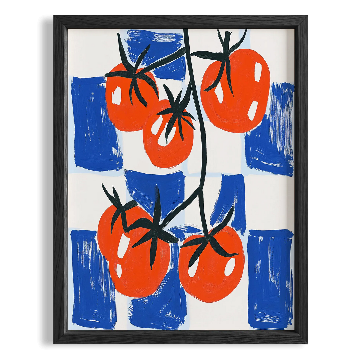 Salkım Domates II Retro Pop Art Mutfak Duvar Tablosu