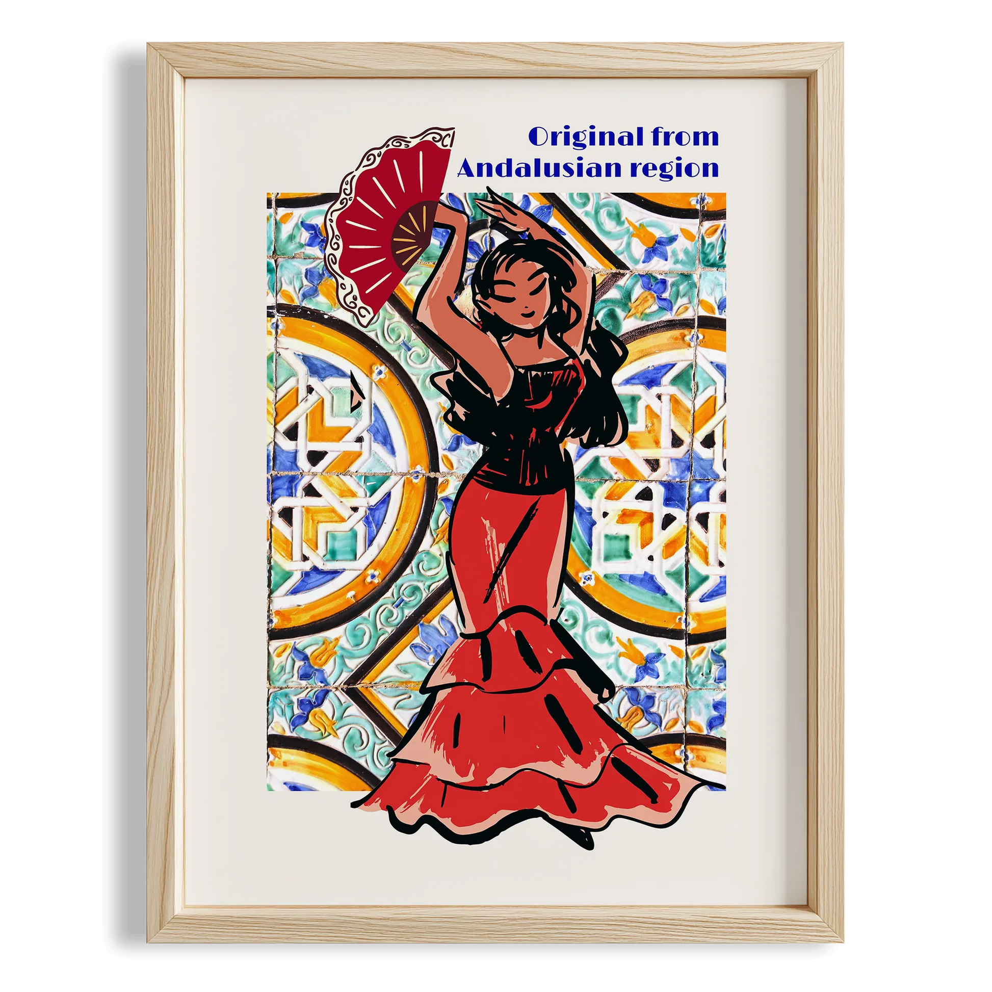 Flamenco Seramik Desen II Akdeniz İspanya Koleksiyonu Mutfak Duvar Tablosu