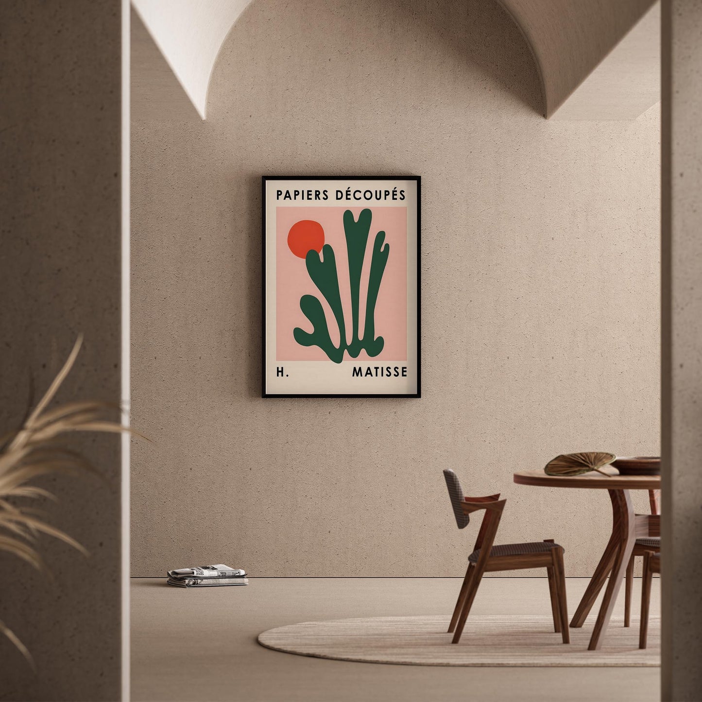 Matisse Kağıt Kesimleri Abstract Serisi Zümrüt Yeşili Dallar I Duvar Tablosu