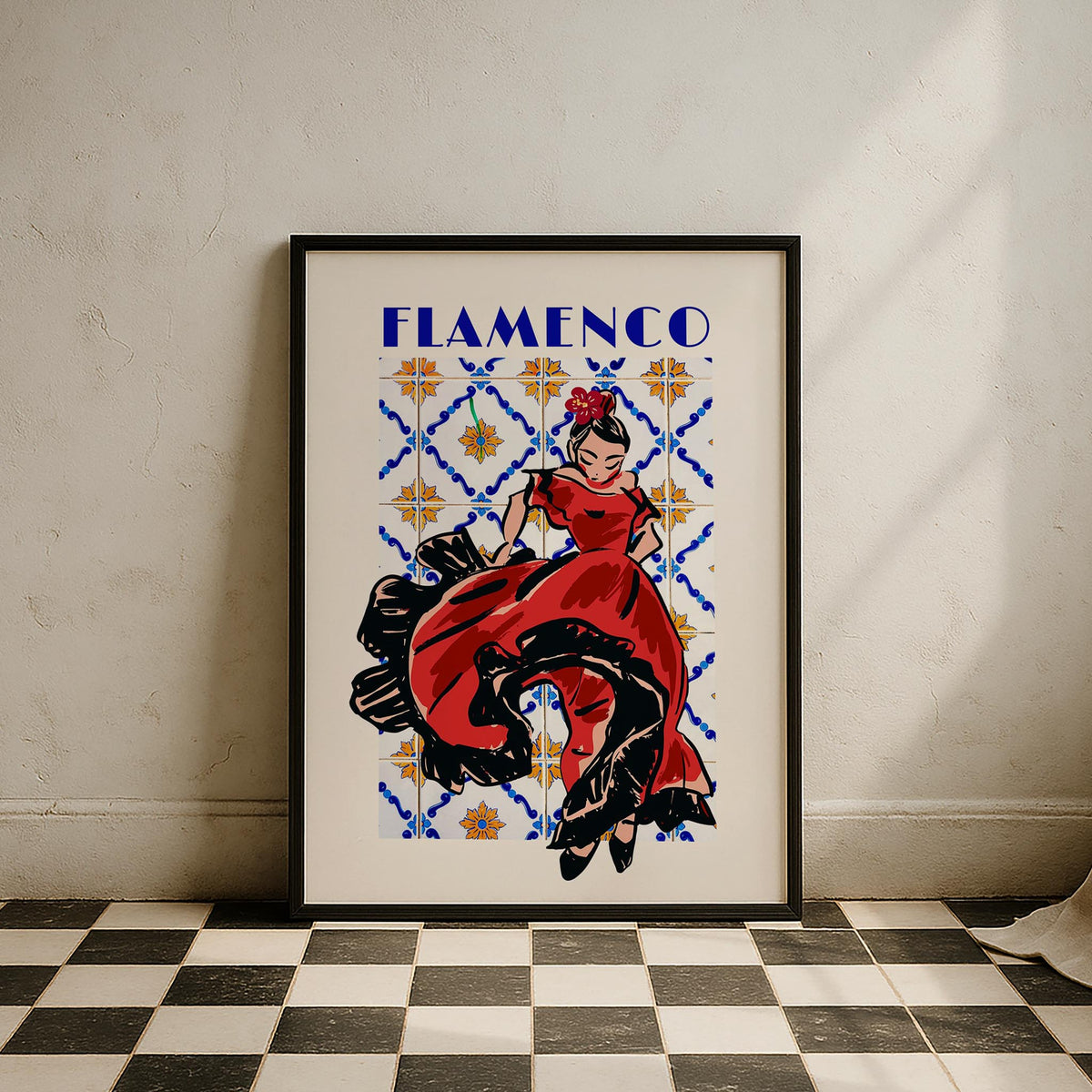 Flamenco Seramik Desen V Akdeniz İspanya Koleksiyonu Mutfak Duvar Tablosu II