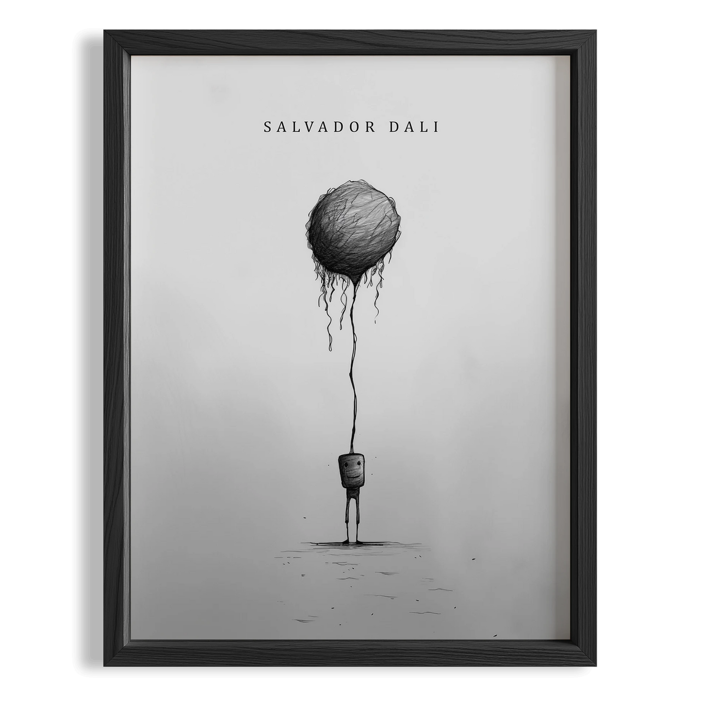 Yalnız Balon - Salvador Dali Ahşap Duvar Tablosu
