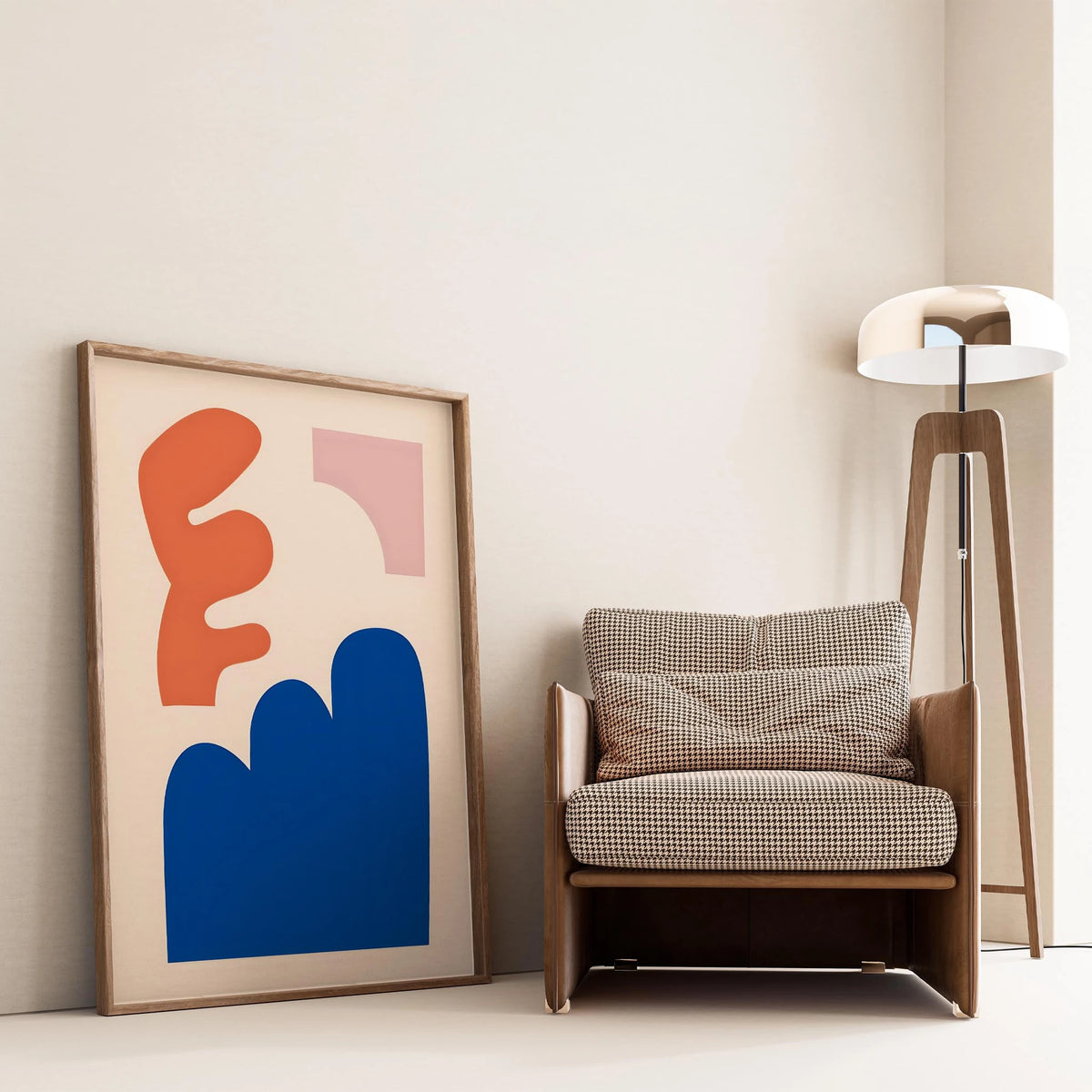 Matisse Kağıt Kesimleri Abstract Serisi Renkli Soyut Formlar I Duvar Tablosu