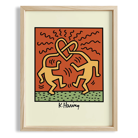 Kalpli Dans - Keith Haring Ahşap Duvar Tablosu