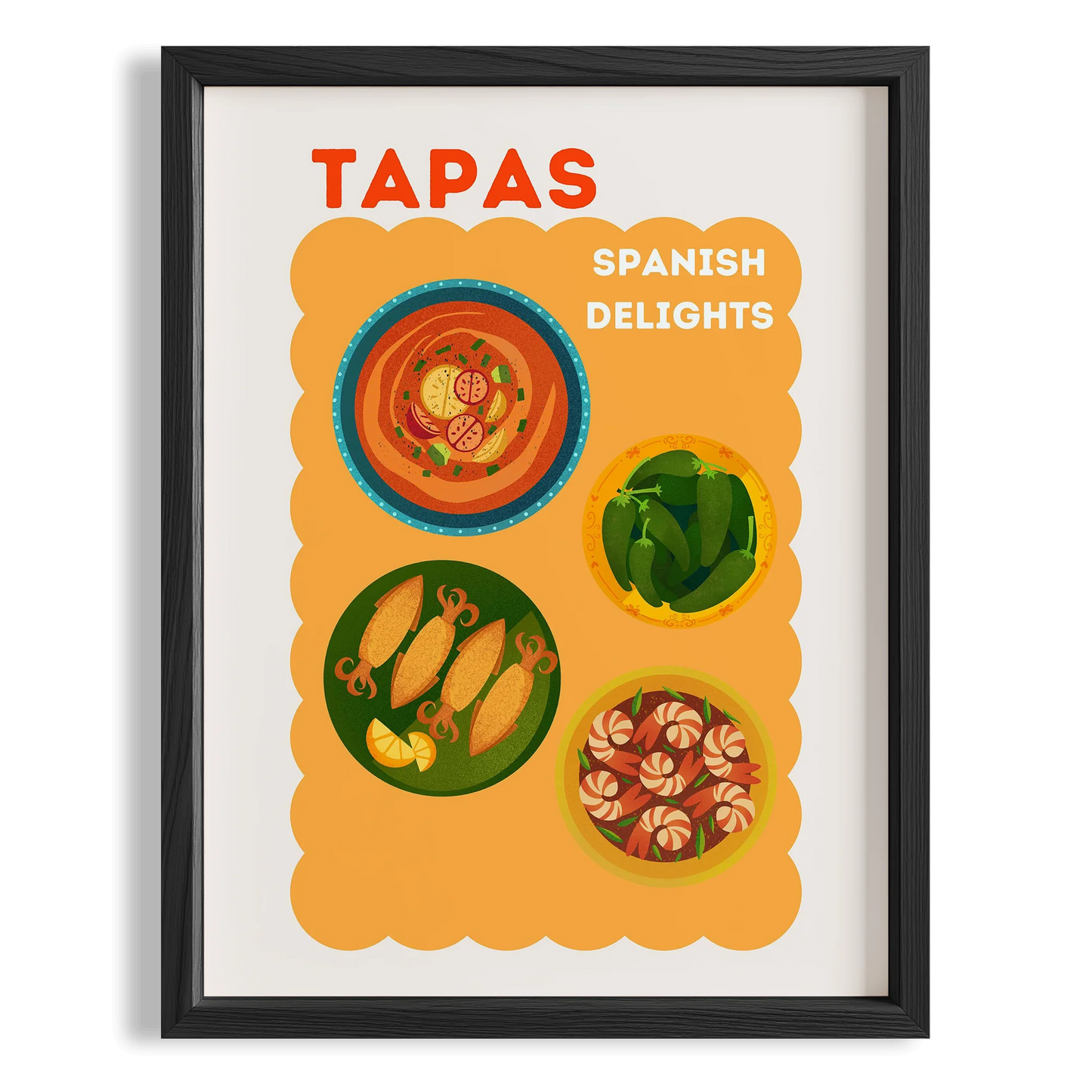Tapas Akdeniz İspanya Koleksiyonu Mutfak Duvar Tablosu