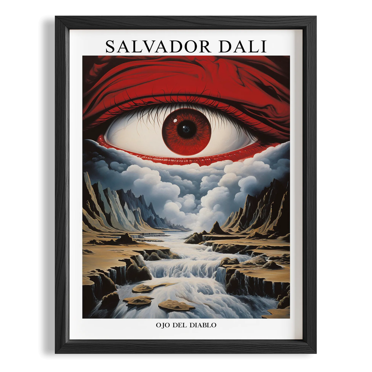 Kızıl Göz - Salvador Dali Ahşap Duvar Tablosu