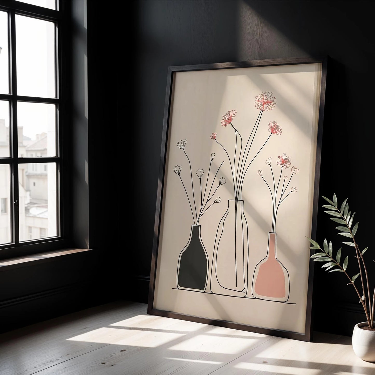 Vazo ve Çiçekler VIII - Minimalist İncelik