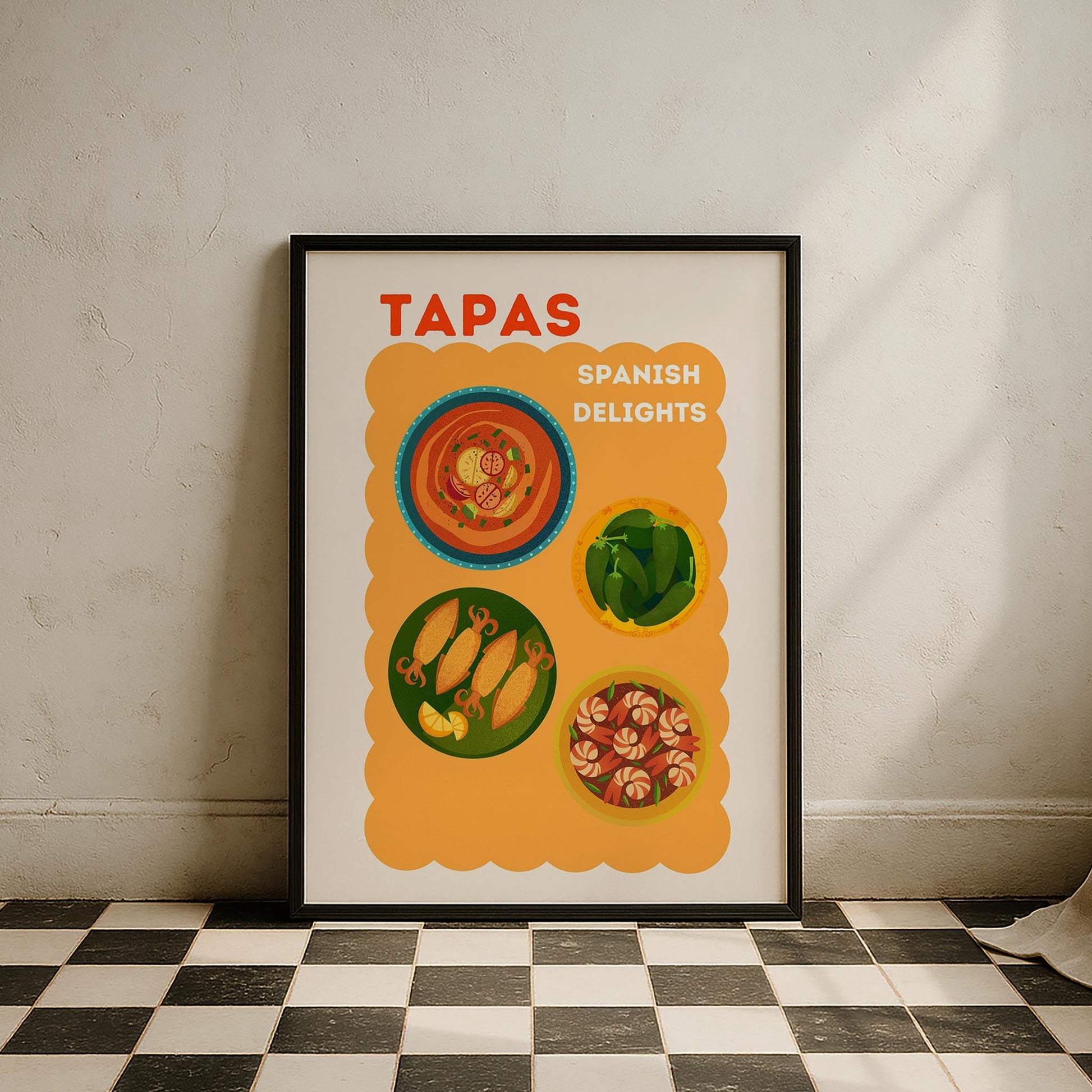 Tapas Akdeniz İspanya Koleksiyonu Mutfak Duvar Tablosu