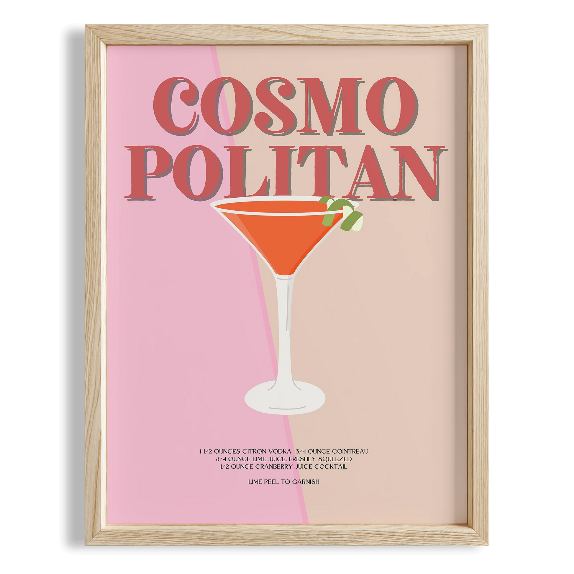 Cosmopolitan Kokteyli Mutfak Duvar Tablosu