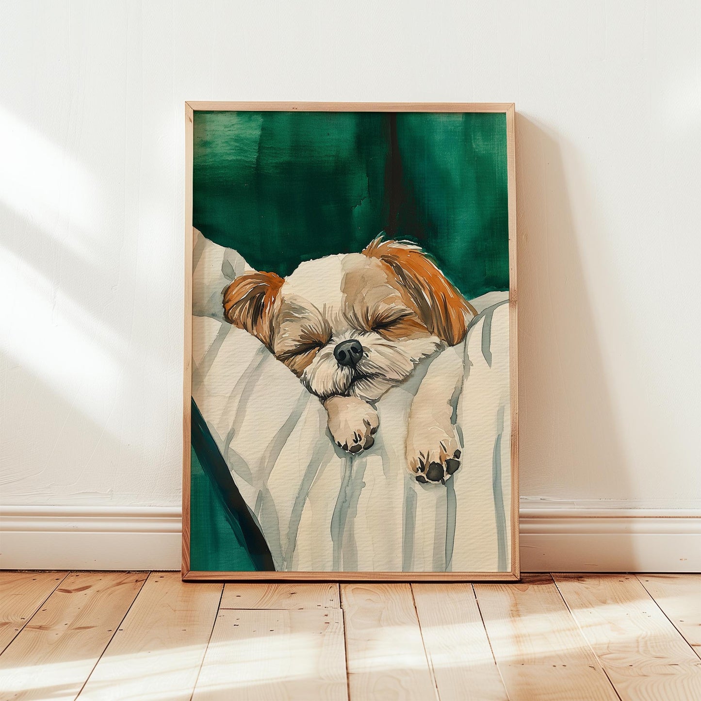 Köpek Portre XIV - Shih Tzu Zümrüt