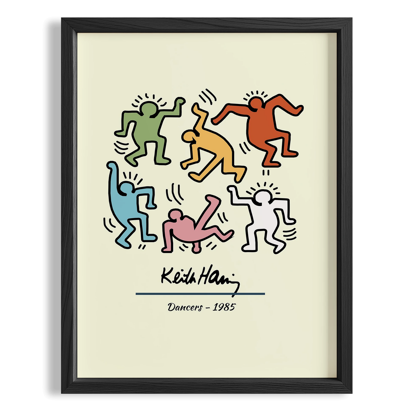 Dans Eden Topluluk - Keith Haring Ahşap Duvar Tablosu