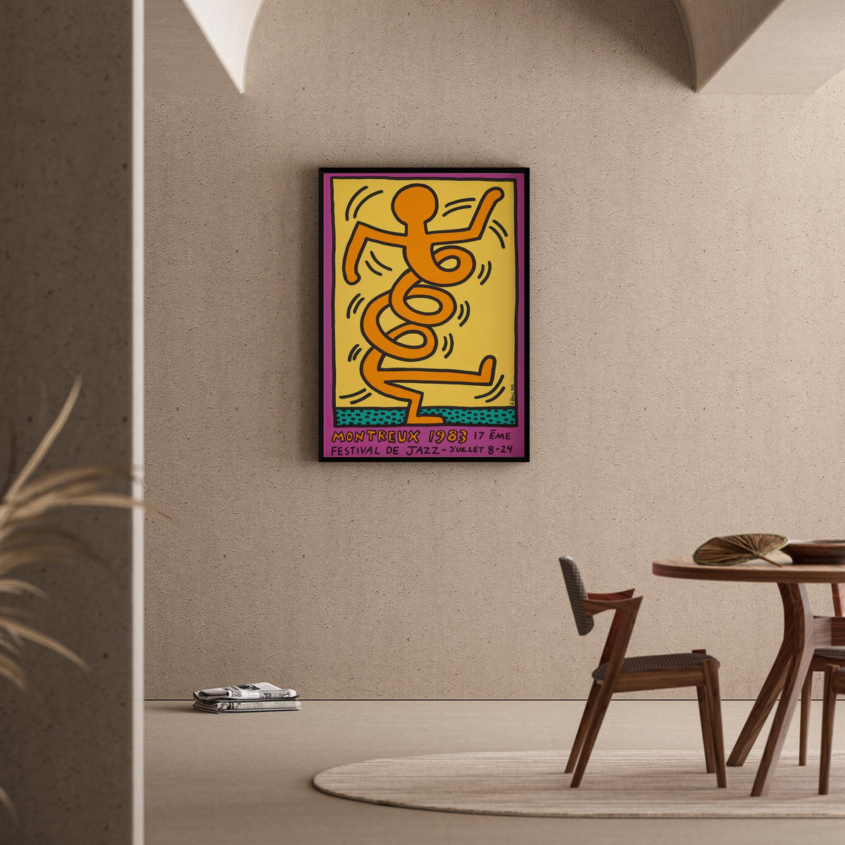 Enerjik Dansçı - Keith Haring Ahşap Duvar Tablosu