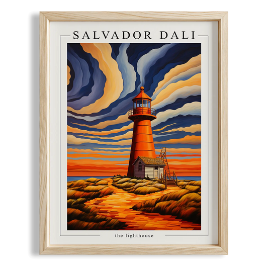 Deniz Feneri - Salvador Dali Ahşap Duvar Tablosu