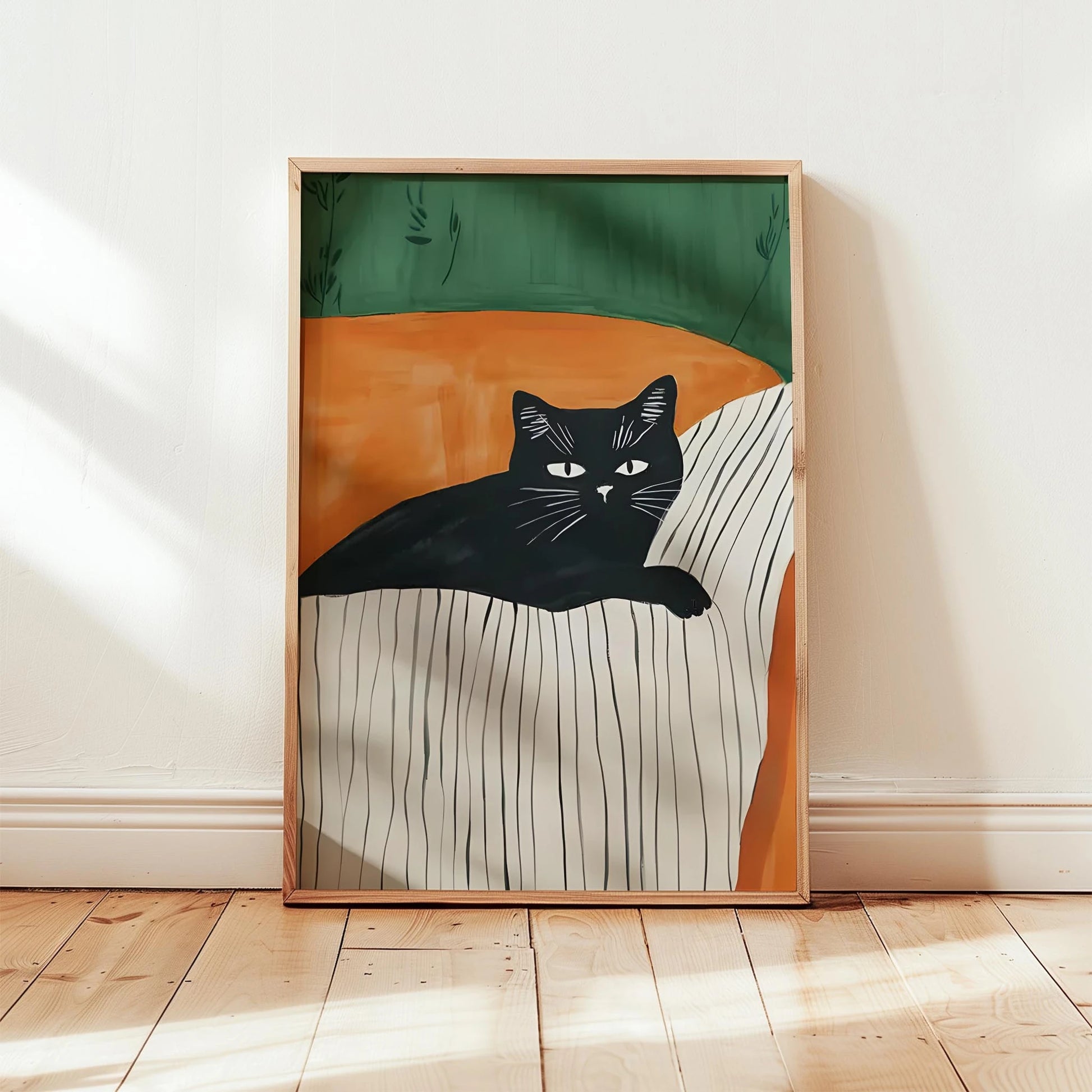 Kedi Portresi IV - Hardal Yastık Üstünde