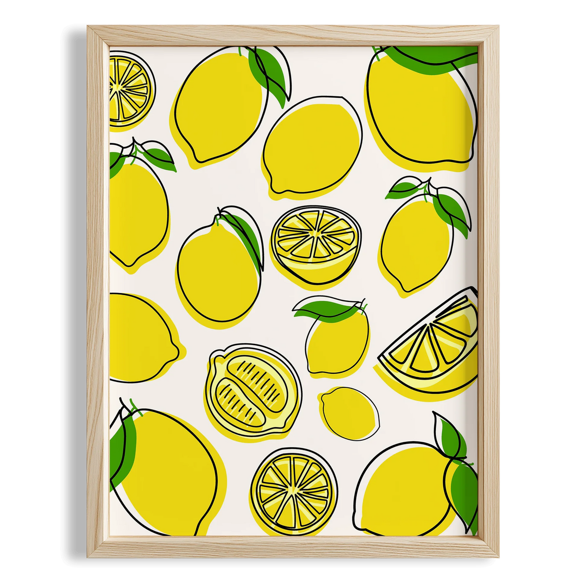 Limon Dilimleri Minimal Mutfak Duvar Tablosu