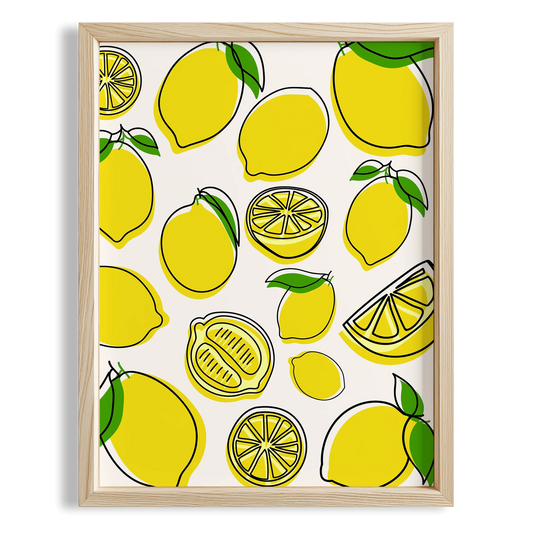Limon Dilimleri Minimal Mutfak Duvar Tablosu