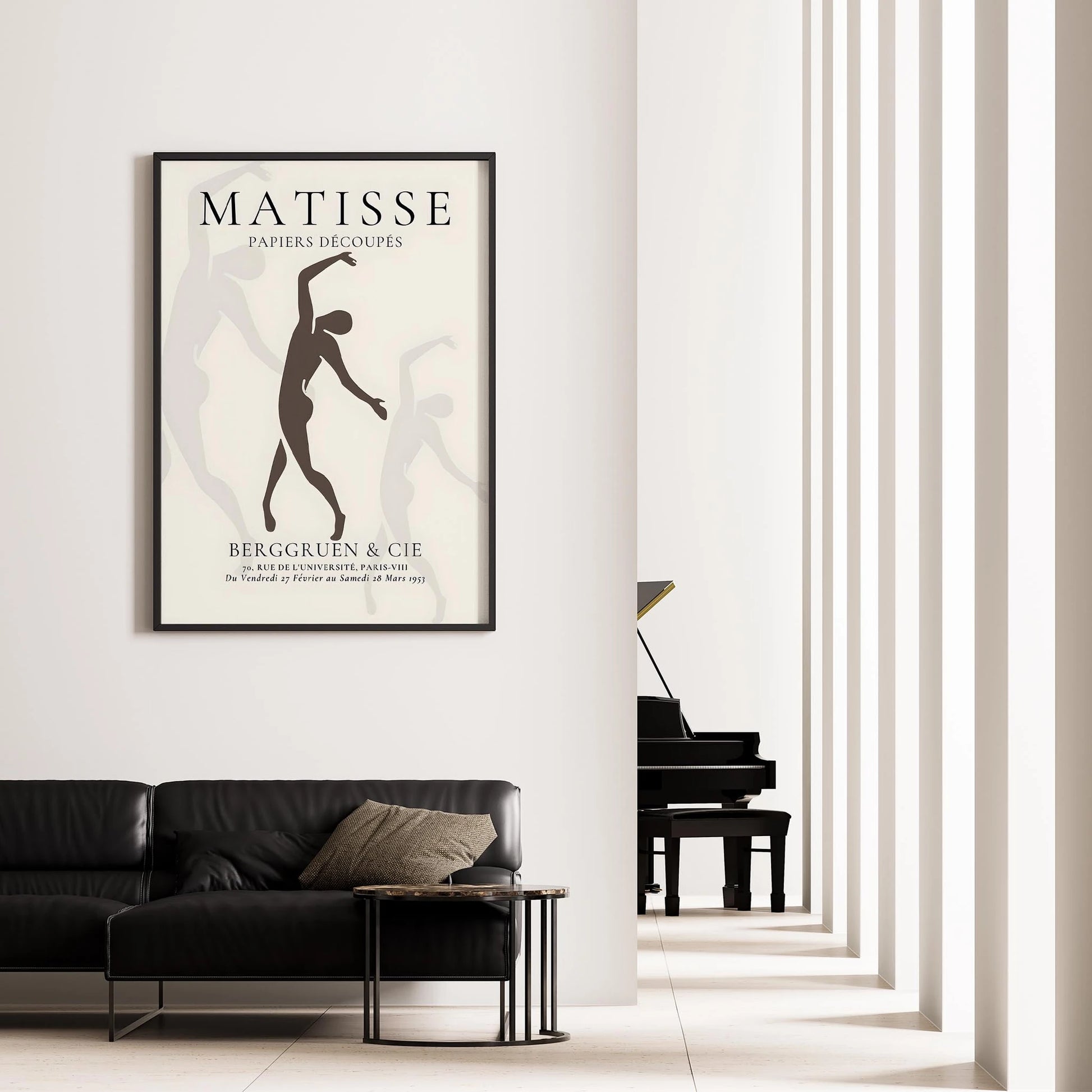 Matisse Kağıt Kesimleri Serisi Minimalist Kahve Tonları Figüratif I Duvar Tablosu