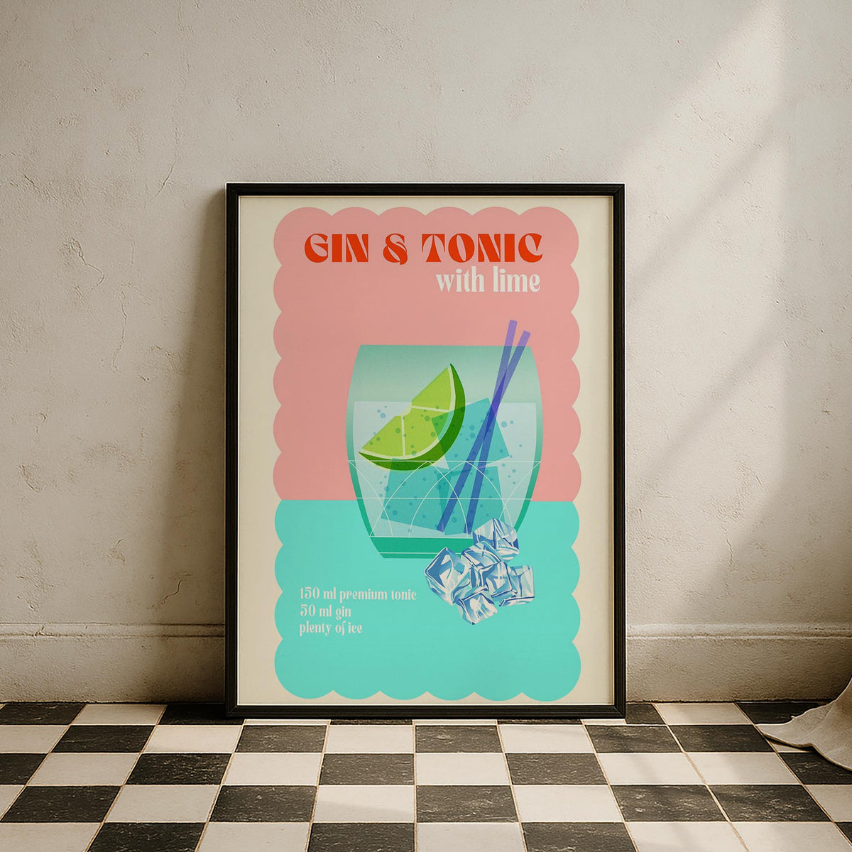 Gin Tonic Kokteyller Mutfak Duvar Tablosu
