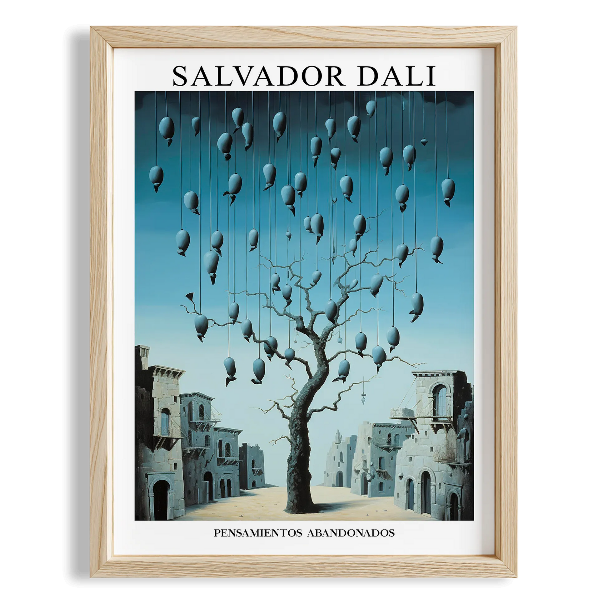 Düşen Kuşlar - Salvador Dali Ahşap Duvar Tablosu