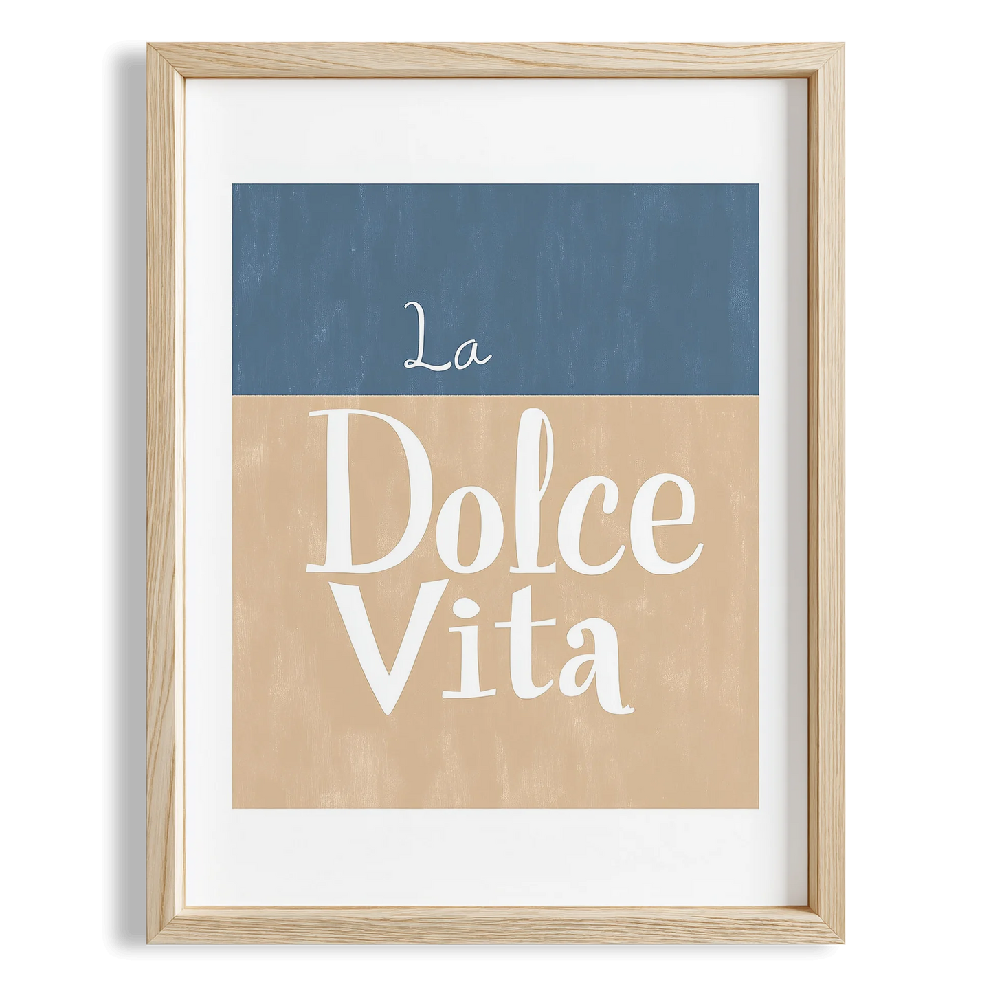 La Dolce Vita Minimal İtalyanca Tipografi Mutfak Duvar Tablosu