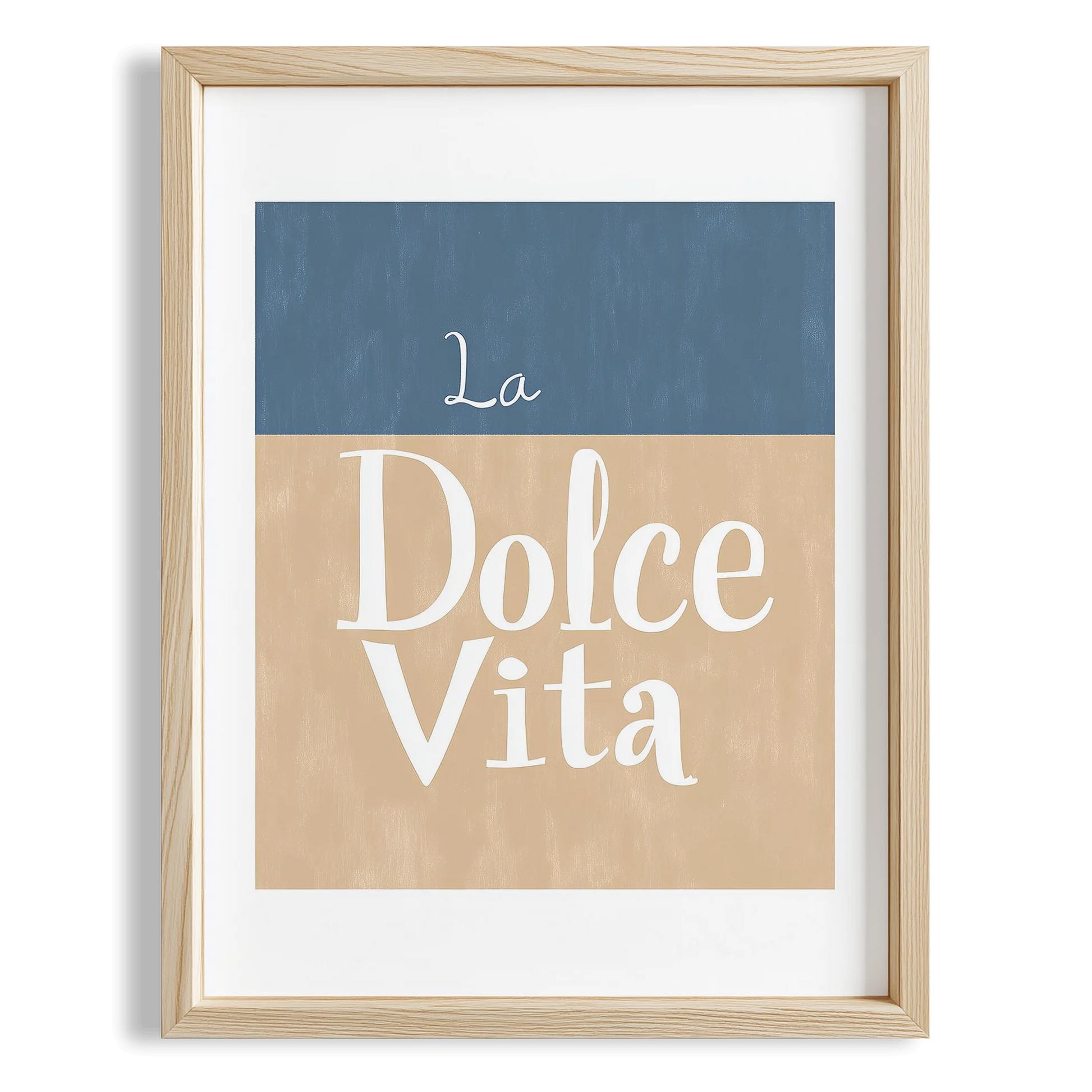 La Dolce Vita Minimal İtalyanca Tipografi Mutfak Duvar Tablosu