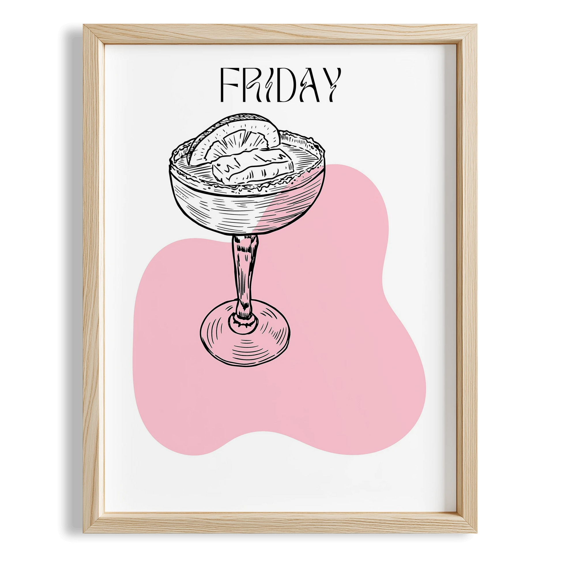Cuma Günü Weekend Drinks Kokteyl Mutfak Duvar Tablosu