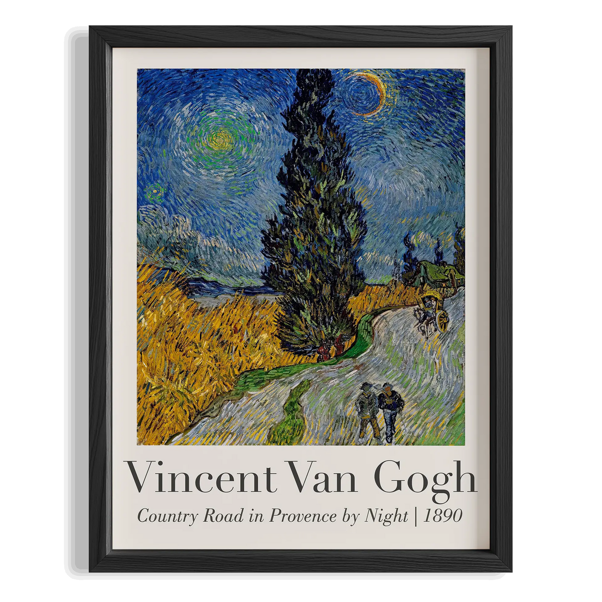 Servi ve Yıldızlı Gökyüzü - Vincent Van Gogh Ahşap Duvar Tablosu