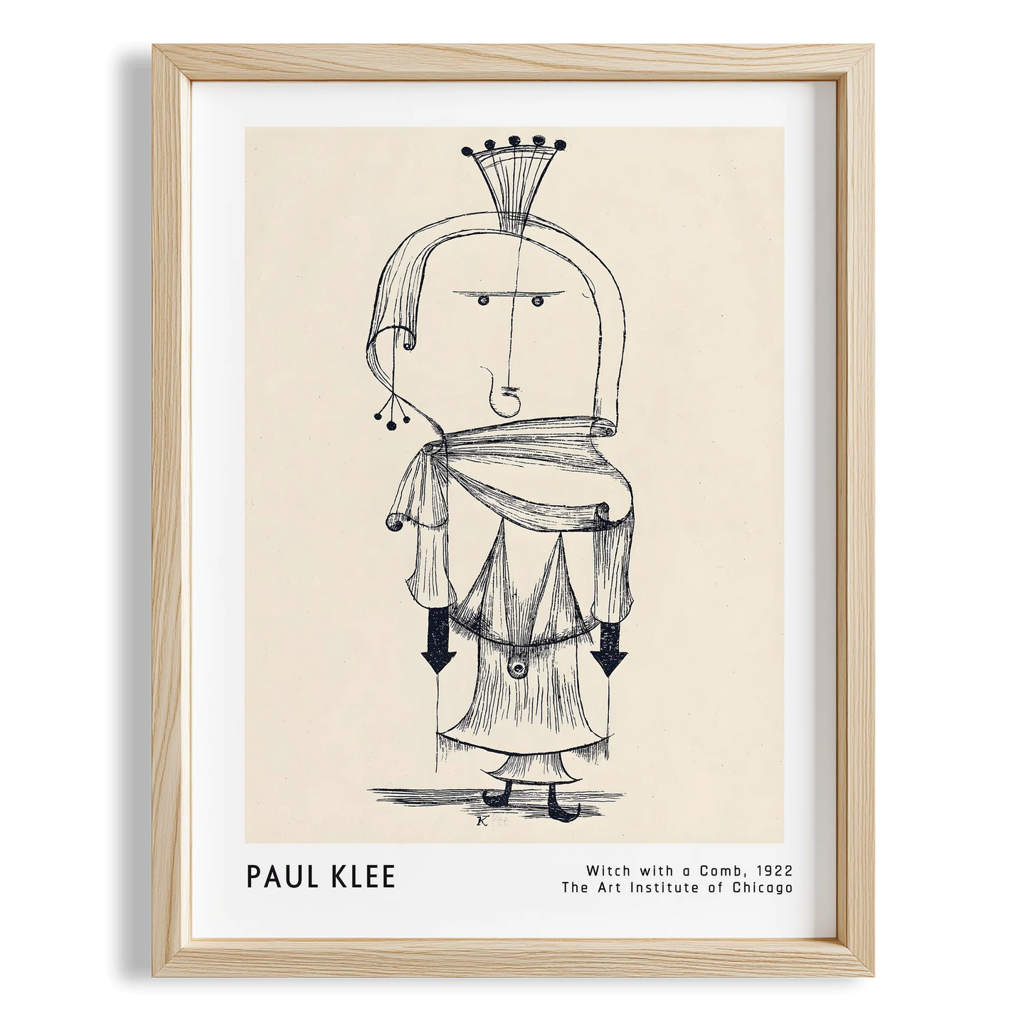 Paul Klee Taraklı Cadı 1922 Suluboya I Duvar Tablosu
