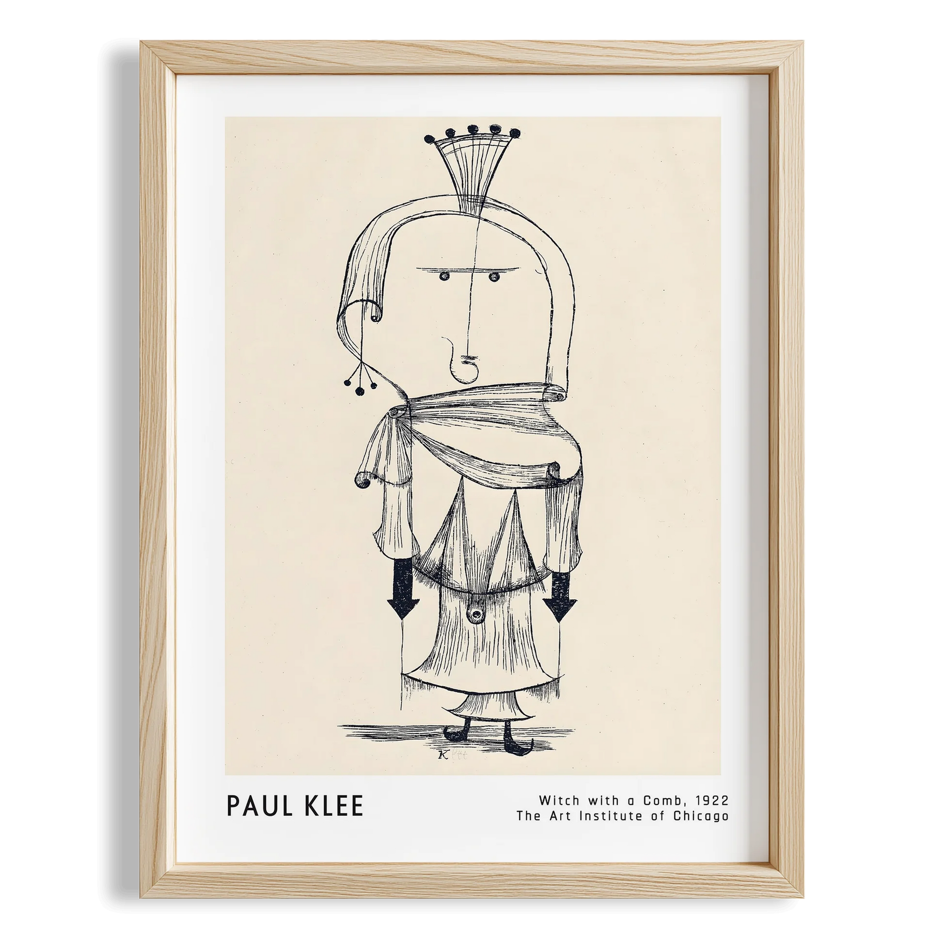 Paul Klee Taraklı Cadı 1922 Suluboya I Duvar Tablosu