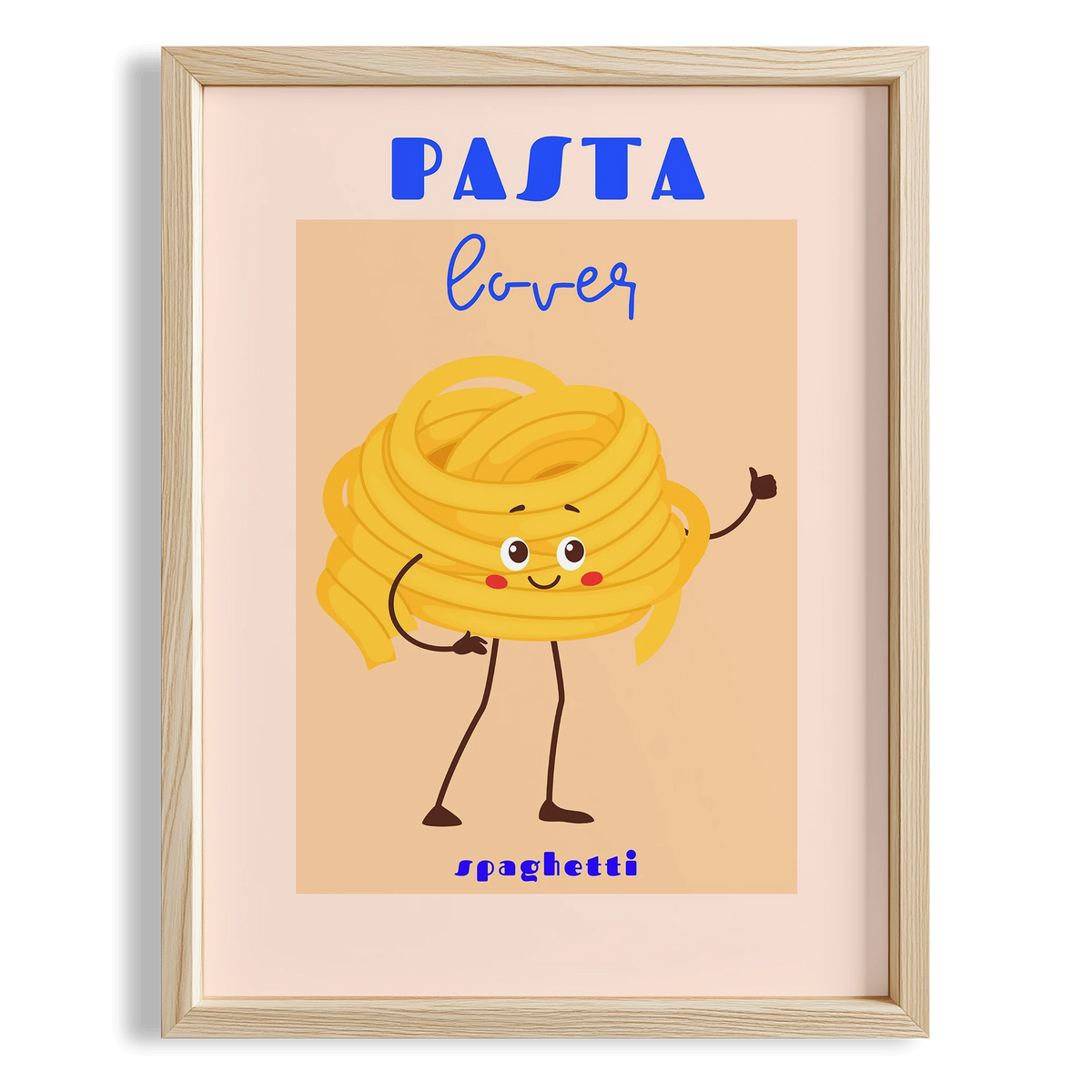 Pasta Lovers Tipografi Mutfak Duvar Tablosu